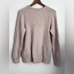 J.Crew beige crewneck sweater Merino Wool Alpaca blend M thumbnail 2