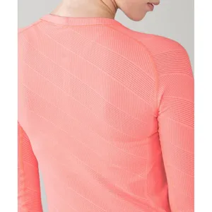 Lululemon Swiftly Tech Long Sleeve Crew Heathered Grapefruit Sz 4 Womens Running thumbnail 2