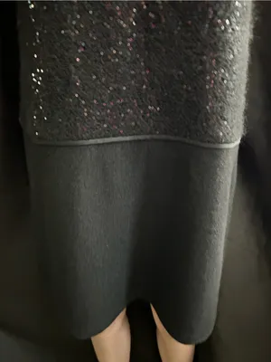 Loft Women’s Black Sequin Front Shift Dress SZ 8 NWT thumbnail 8