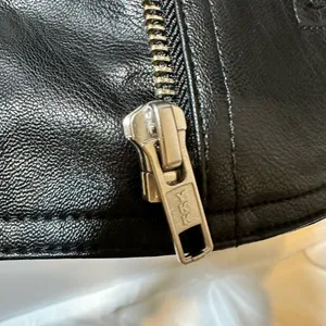 Classic Black faux Leather Jacket thumbnail 4