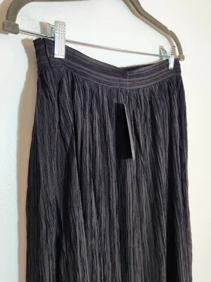 Lulus Black Plissé Maxi Skirt Size Small NWT thumbnail 3