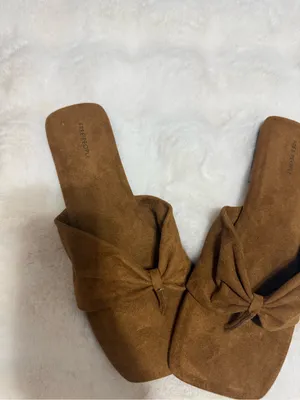 Free People Tia Ruched Vegan Suede Sandals NWOT thumbnail 2