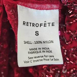 Retrofête Emani Red Sequin Mini Dress Long Sleeve Bodycon Size S‎ NEW thumbnail 9