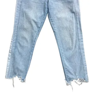 Kancan Jeans‎ Light Wash Distressed Jeans Sz 5/26 Raw Hem High Rise Denim Boho thumbnail 3