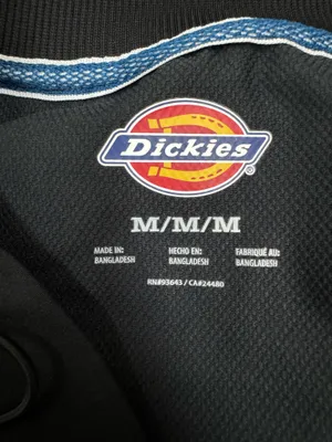 Dickies Mens Black V-Neck Scrub Top Size Medium thumbnail 4