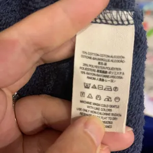 Free People blue oversized raw hem sweatshirt‎ XS thumbnail 6