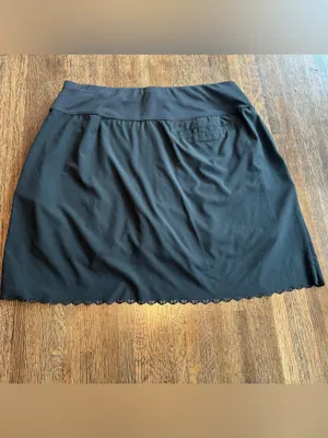 Greg Norman Black Skort Scallop Golf Tennis Active Pickleball Club Size Medium thumbnail 2