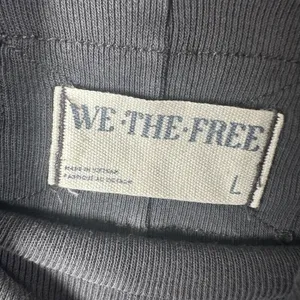 We The Free People Exposed Seam Turtleneck Lightweight Top Size Large Black Gray thumbnail 4