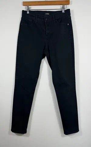 Express Mid Rise Black Skinny Jeans Size 6R Stretch Denim Pants thumbnail 1