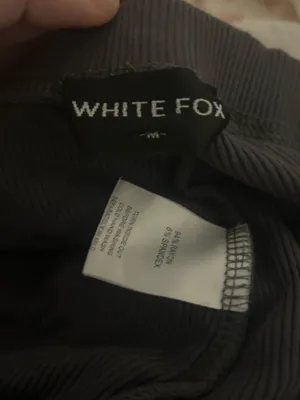 Grey White Fox Biker Shorts thumbnail 4