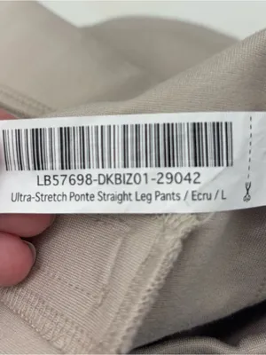 Quince ultra stretch ponte straight leg pants ecru large thumbnail 8