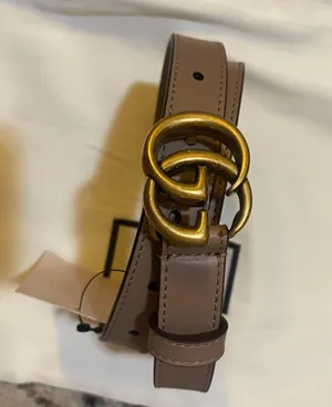 Gucci Leather Belt with Double G Buckle size 80/32 thumbnail 1
