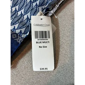 Womens Coldwater Creek Scarf‎ NWT - Blue Multicolor thumbnail 3
