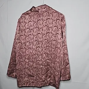 Free People no longer made silky jacquard paisley long 1 button blazer jacket S thumbnail 10