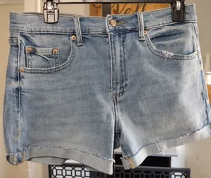 Pistola distressed cuffed high rise shorts thumbnail 1