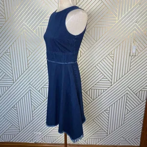 N/Nicholas Denim Flare‎ Side Sleeveless Dress Blue thumbnail 8