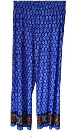 Sharagano pants stretch smocked waistband large lounge wide legged‎ large thumbnail 1