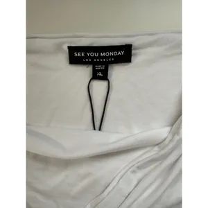 See You Monday White Tube Top Strapless Basic Crop‎ ST8412 XL NWT thumbnail 5