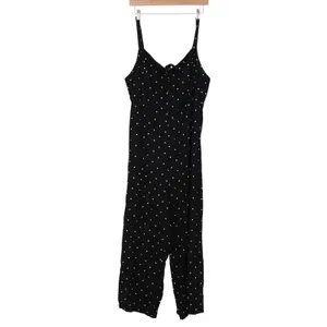 Old Navy Womens 2X Plus Black Polka Dot Wide Leg Jumpsuit Smocked Rayon thumbnail 2