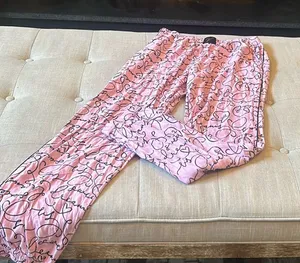 Pink Victoria's Secret Graphic Pajama Pants Boxer Style Size XS thumbnail 1