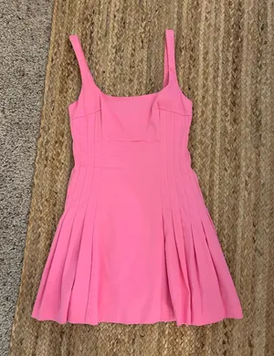 ZARA Pink Pleated Mini Dress thumbnail 1