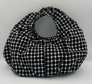 Giannini Black & White Grid Pattern “Dumpling” Handbag thumbnail 1
