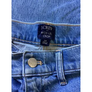 J.Crew Wide-Leg Crop Jeans Medium Wash Blue High Rise Denim CD771 Size 26 thumbnail 6