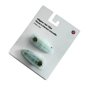 Lululemon Alligator Hair Clips 2 Pack Foam Cloud White thumbnail 1