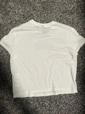 Divided H&M Crop Top White Short Sleeve Graphic Hollywood S Tee thumbnail 2