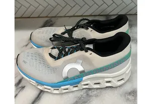 On Cloudstratus Women’s Running Shoes Size 9.5 White Blue Teal Lightweight thumbnail 1