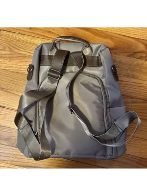 Womens Travel Beige Gray Backpack New thumbnail 5