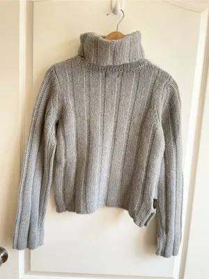 VTG Abercrombie & Fitch Merino Wool Sweater Size M Hong Kong Y2K Chunky Knit thumbnail 2