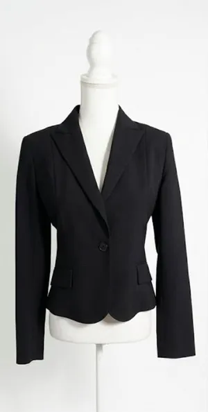 Laundry By Shelli Segal Black Lace-Up Back Blazer thumbnail 1