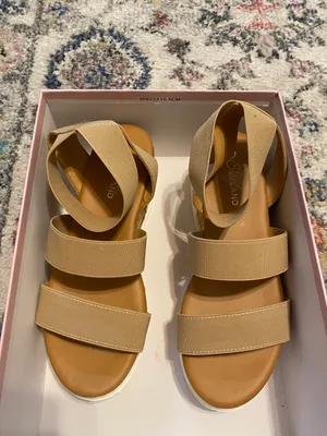 brand new platform sandals! Tan Size 7 thumbnail 2