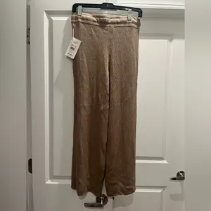NWT Splendid Georgie Cashblend Cashmere Rib Lounge Pant Cedar Brown S thumbnail 7
