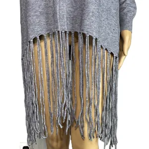 LOLA B Fringe Turtle Neck Sweater Sz S thumbnail 6