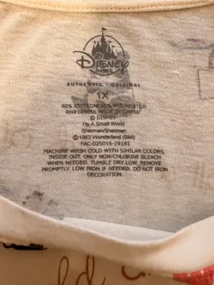 Disney NWOT White 'It's a Small World' Multicolor Graphic Tee thumbnail 5