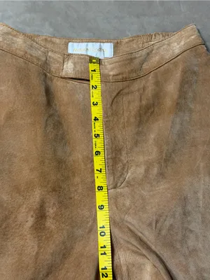 Margaret Godfrey Vintage Leather Suede Tan Pants - Size 4 thumbnail 12