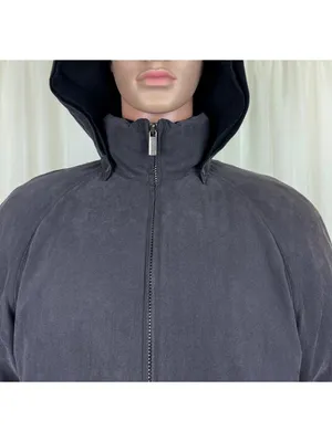 Women's London Fog Down Feather Fill Hooded Coat Jacket Sz MD Reg Charcoal Gray thumbnail 12