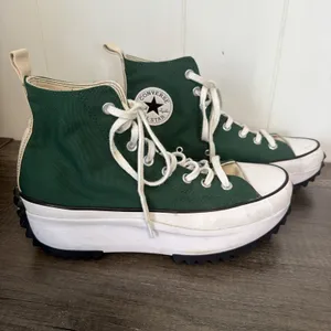 Converse Run Star Hike Hi‎ Top Platform Sneakers M9 W10.5 Court Green thumbnail 5