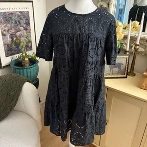 STAUD Mini‎ Black Hyacinth Dress Eyelet Lace Size Medium thumbnail 2