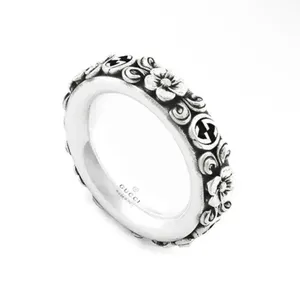 Interlocking G Flower Ring Ag925 thumbnail 2