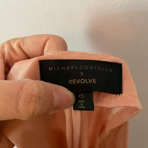 Michael Costello X Revolve Pink Silky Joanna Trouser Pants Glam High Waist XS thumbnail 3