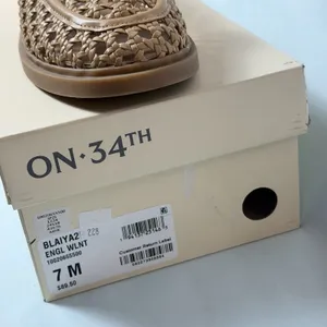 On 34th Size-7M Women's Blaiya Tan Loafers Flats Shoes Woven‎ thumbnail 3