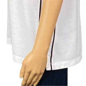EP PRO Tour Dry Performance White w/Blk Trim Short Sleeve Golf Polo Snaps Large thumbnail 9