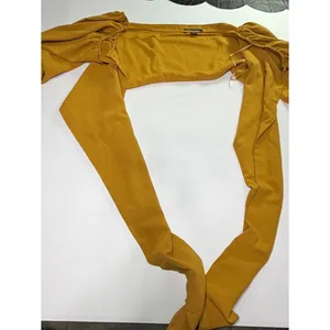 Source Unknown Hers and mine Women's Yellow and Orange Crop-top thumbnail 4
