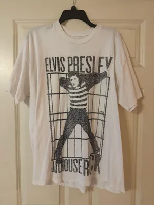 Elvis Presley White Size M thumbnail 1