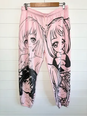 NGOrder Manga Anime Pink Jogger Sweatpants Size 12 thumbnail 4