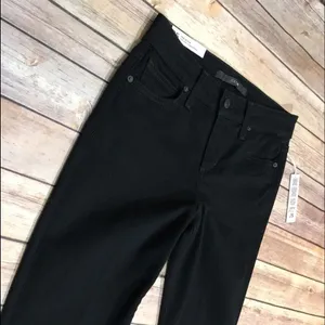 Joe's Olivia Mid Rise Cropped Flare Black Denim Jeans Tatiana Sz 25 NWT thumbnail 4