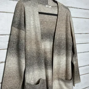 Maurices Neutral Ombre Open Front Cardigan Sweater Size Large thumbnail 6
